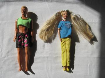 Ken (uit 1968) en Barbie (uit 1985) beide van Mattel Inc. beschikbaar voor biedingen