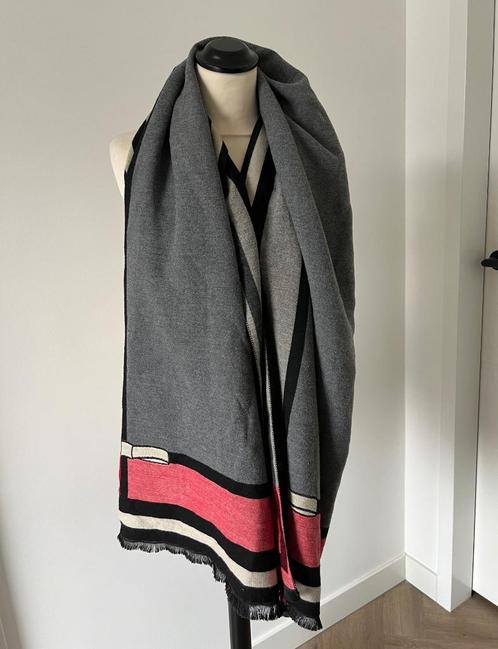 ZGAN grijs rood zachte luxe winter sjaal omslagdoek 50x200cm, Kleding | Dames, Mutsen, Sjaals en Handschoenen, Zo goed als nieuw