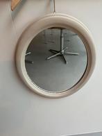 Ovale retro spiegel betonbeige mat, Gebruikt, Ophalen