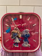 Wandklok Smurfen voor kinderkamer, Ophalen of Verzenden, Zo goed als nieuw