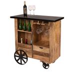 Mango Wijnkar Industrieel Wijntrolley Vintage Wijnrek Horeca, Overige materialen, Info@dehanzeherten.nl, Nieuw, Ophalen of Verzenden