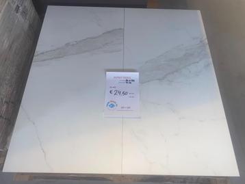 Outlet tegels: wand - vloertegel Statuario wit marmer 60x120 beschikbaar voor biedingen