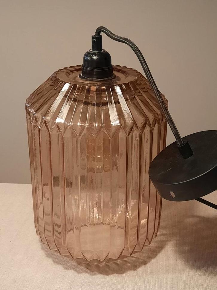 Hanglamp Pane Lichtbruin Glas, Huis en Inrichting, Lampen | Hanglampen, Nieuw, Minder dan 50 cm, Glas, Ophalen