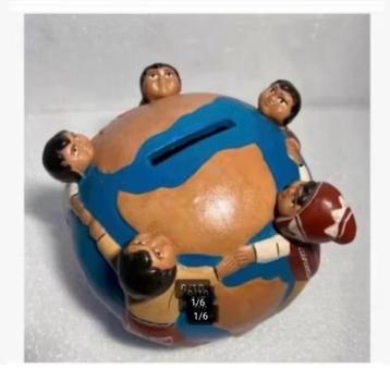 Zuid Amerika Peru beeld Spaarpot 1988, wereld, 12 x 11 cm beschikbaar voor biedingen