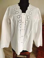 Vintage broderie blouse, Kleding | Dames, Blouses en Tunieken, Ophalen of Verzenden, Zo goed als nieuw, Blauw