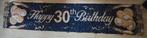 Pakket 30st verjaardag oa sjerp,tafelkleed,slingers,ballonne, Ophalen of Verzenden, Zo goed als nieuw, Versiering, Verjaardag