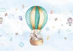 Babykamer behang Luchtballon en dieren Aquarel -15% KORTING, Verzenden, Nieuw, Wanddecoratie