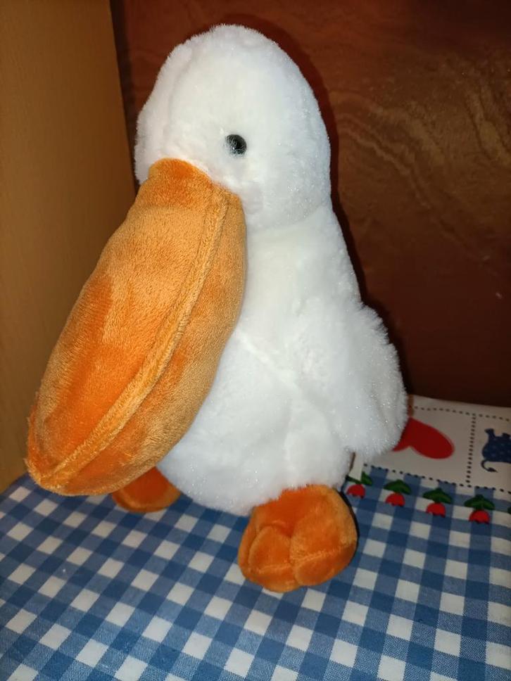 Mooie zachte pelikaan knuffel Bloedbank Sanquin, Kinderen en Baby's, Speelgoed | Knuffels en Pluche, Ophalen of Verzenden