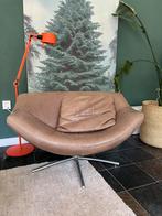 Taupe Gigi Fauteuil - Label, Gerard van den Berg, Ophalen, Gebruikt, Leer, 75 tot 100 cm