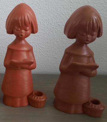 2 goebel engeltjes met kaarsenhouder beschikbaar voor biedingen