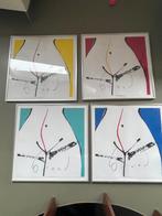 4-delige serie zeefdrukken Hips van Herman Brood 16/100, Antiek en Kunst, Kunst | Schilderijen | Modern, Ophalen of Verzenden