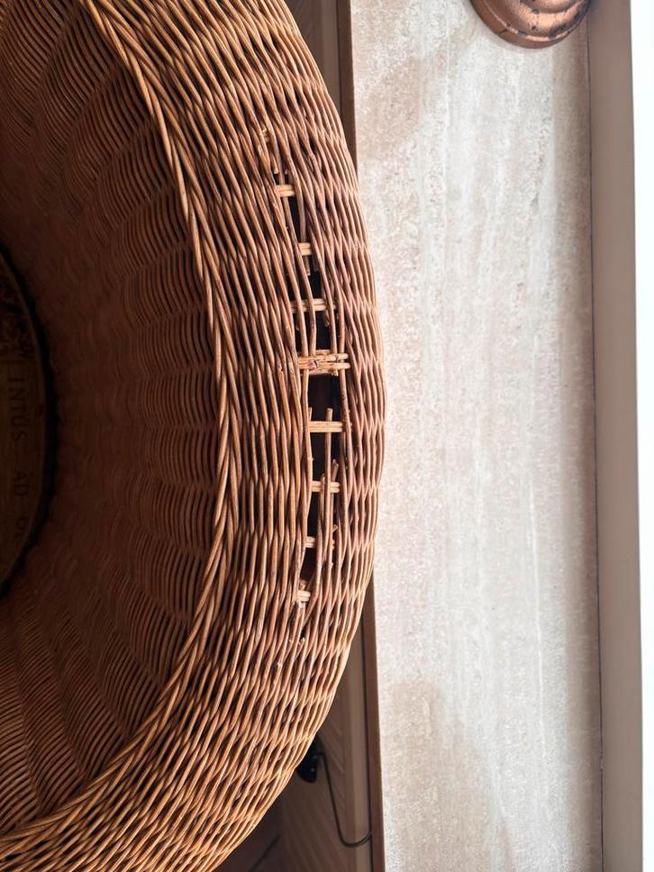 Rotan stoelen set fauteuil, Huis en Inrichting, Stoelen, Gebruikt, Twee, Hout, Bruin, Ophalen