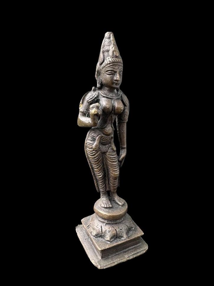 Zuid-Indiaas bronzen Parvati beeld, 18e/19e eeuw, Antiek en Kunst, Kunst | Niet-Westerse kunst, Ophalen of Verzenden