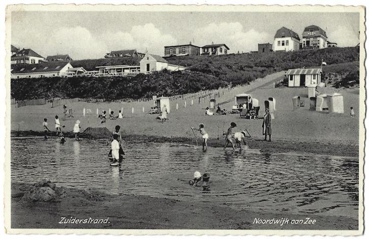 Noordwijk aan Zee, Zuiderstrand, Verzamelen, Ansichtkaarten | Nederland, Gelopen, Zuid-Holland, 1920 tot 1940, Verzenden