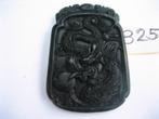 Amulet hanger van chinese jade.825 # chinese Draak,, Ophalen of Verzenden, Zo goed als nieuw, Groen, Steen of Mineraal