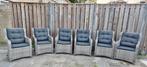 6 wicker tuinstoelen met kussens als nieuw, Ophalen of Verzenden, Zo goed als nieuw, Wicker