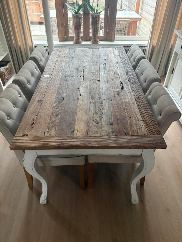 Riviera Maison Driftwood Eetttafel 180x90, Huis en Inrichting, Tafels | Eettafels, Gebruikt, 50 tot 100 cm, 150 tot 200 cm, Vijf personen of meer
