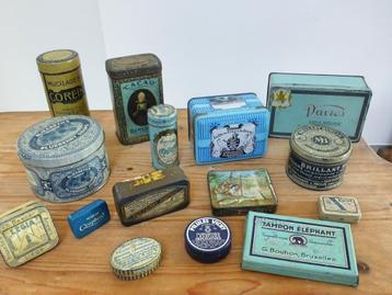 Veel oude blikken / blikjes, heel divers (los te koop) blik  beschikbaar voor biedingen