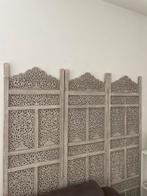 Houten kamerscherm river maison met decoratief houtsnijwerk, Ophalen of Verzenden, Zo goed als nieuw