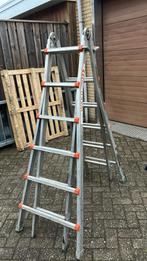 Waku telescoop / vouwladder ladder 4x6 tredes in goede staat, Ophalen, Gebruikt, Ladder, Opvouwbaar of Inschuifbaar