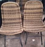 Rieten Stoelen Set, Huis en Inrichting, Stoelen, Ophalen, Gebruikt, Bruin