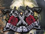 Guns N' Roses vrij  mooie shaped logo patch 51- 9 x 15 cm, Verzenden, Nieuw, Kleding