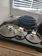 Pannenset 8 delig geschikt voor inductie, Huis en Inrichting, Keuken | Potten en Pannen, Ophalen, Gebruikt, Rvs, Pannenset