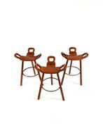 Set van 3 vintage ‘Marbella’ barkrukken, Conoform ‘60, Huis en Inrichting, Barkrukken, Met voetsteun, 60 tot 90 cm, Ophalen of Verzenden