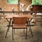 Retro vintage examen klaptafels,  horeca terrastafels  644, Ophalen of Verzenden, Gebruikt, 25 tot 50 cm, Rechthoekig