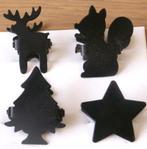 4 knijpertjes verschillende kerst motieven kerstboom, ster, Ophalen of Verzenden, Nieuw