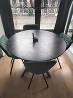 Ronde eettafel met stalen poten. 120cm, Huis en Inrichting, Tafels | Eettafels, Ophalen, Rond, Vier personen, 100 tot 150 cm