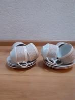 Zes grote kop en schotels., Huis en Inrichting, Ophalen, Gebruikt, Overige stijlen, Kop(pen) en/of Schotel(s)