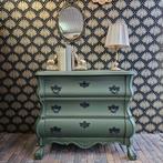 Leuk groen vintage buikkastje, Ophalen, 50 tot 100 cm, Zo goed als nieuw, Minder dan 100 cm