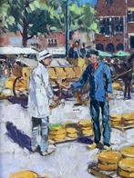 Niek van der Plas, kaasmarkt in Gouda, Antiek en Kunst, Ophalen