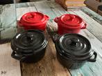 Kleinen stoofpannentjes, Huis en Inrichting, Keuken | Potten en Pannen, Ophalen, Gietijzer, Overige typen, Zo goed als nieuw