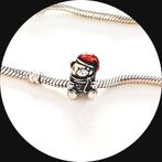 Pandora Kerst Beer 791391ENMX /retired rood, Sieraden, Tassen en Uiterlijk, Bedels, Pandora, Ophalen of Verzenden, Zo goed als nieuw