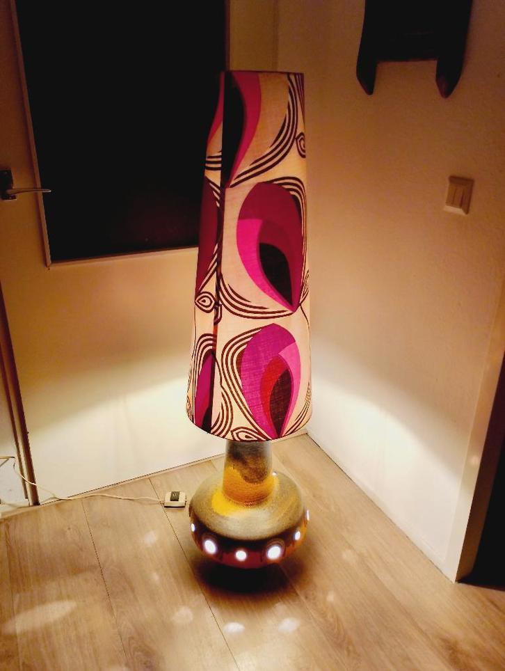 Vintage fat lava West Germany keramiek XL vloerlamp 1M 38 H, Antiek en Kunst, Antiek | Lampen, Ophalen of Verzenden