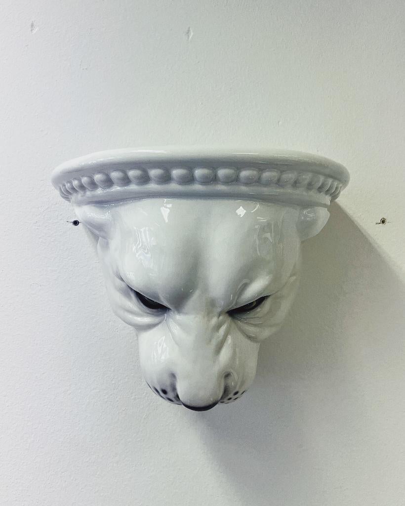 Wandplank Luipaard Wit, Verzamelen, Beelden en Beeldjes, Nieuw, Dier, Ophalen of Verzenden