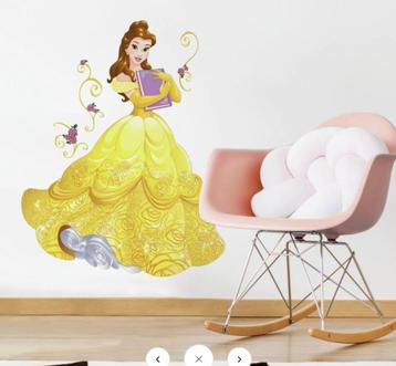 Disney muur-wand decoratie Belle & Beest (Herbruikbaar)