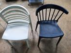 2 Twee fraaie stoelen. Zwart en wit., Ophalen, Gebruikt, Zwart, Twee