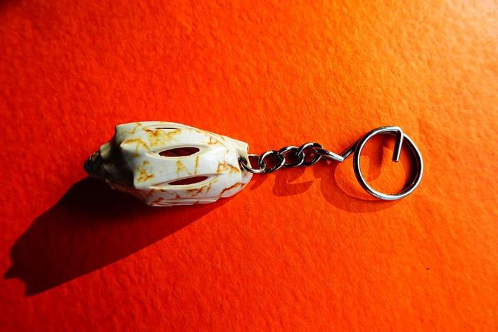 Sleutelhanger schelp schelpje *018, Verzamelen, Sleutelhangers, Gebruikt, Dier of Natuur, Ophalen of Verzenden
