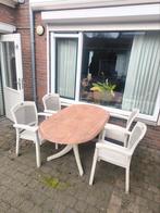 Hartman tuinset wit, Tuin en Terras, Tuinsets en Loungesets, Ophalen, Gebruikt, Kunststof