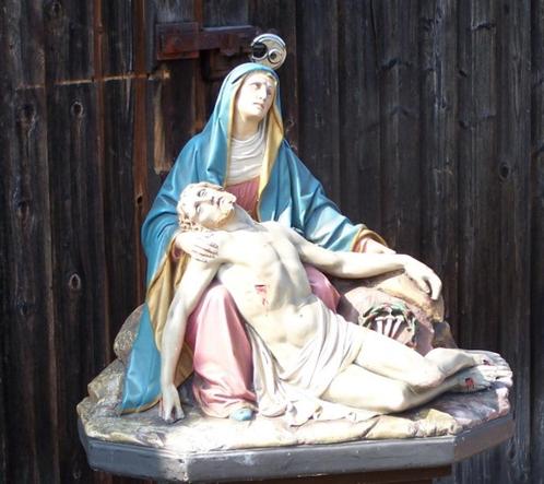mooi antiek Heilige beeld v. Maria met Jesus, genaamd, Piëta, Antiek en Kunst, Antiek | Religie, Ophalen