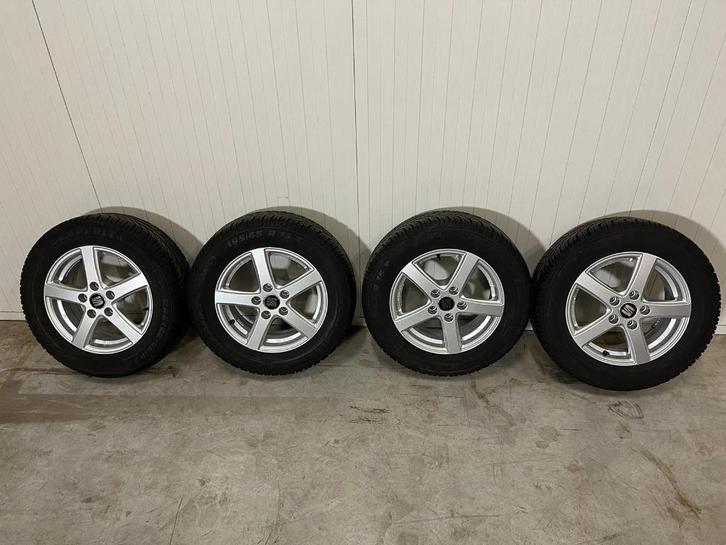 Seat Leon 15 inch LM velgen met winterbanden, Auto-onderdelen, Banden en Velgen, Velg(en), Winterbanden, 15 inch, 195 mm, Personenwagen