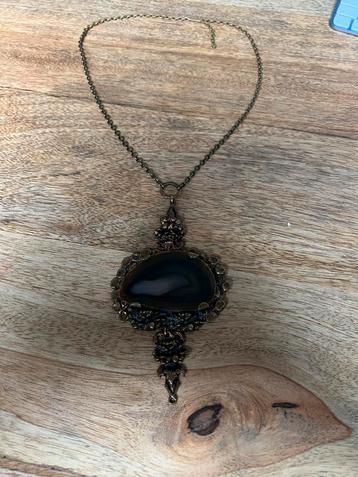 Vintage Hannu ikonen Ketting met Agaat Hanger beschikbaar voor biedingen