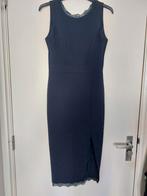 Donkerblauwe nette jurk met split maat s, Blauw, Ophalen of Verzenden, Zo goed als nieuw, Maat 36 (S)