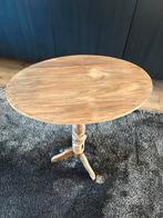 Oud houten wijntafeltje - landelijke stijl, Ophalen, Gebruikt, 55 tot 75 cm, Hout