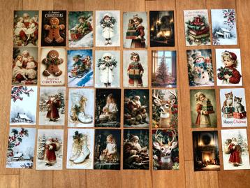 * 32 nw VINTAGE KERST ansichtkaarten Victoriaans nostalgisch beschikbaar voor biedingen
