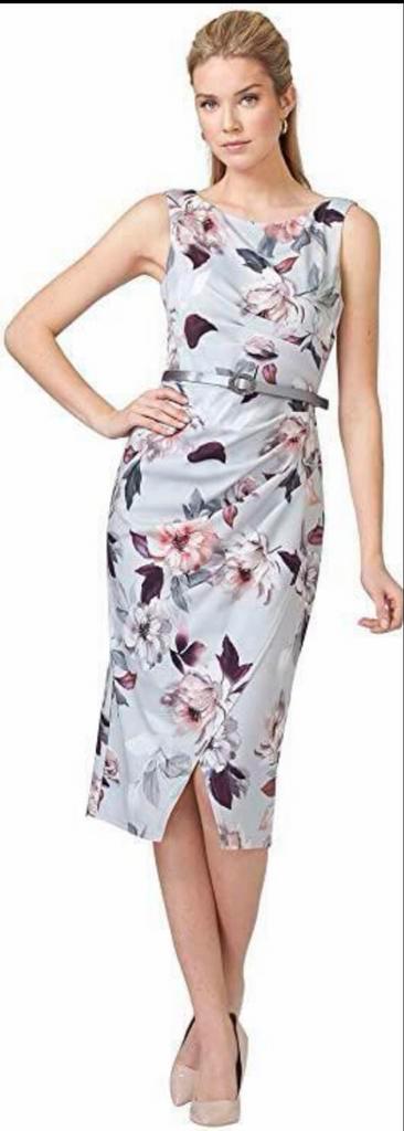 Ribkoff luxe elegante lichtgrijze jurk mooi dessin maat 40, Kleding | Dames, Jurken, Nieuw, Maat 38/40 (M), Overige kleuren, Onder de knie