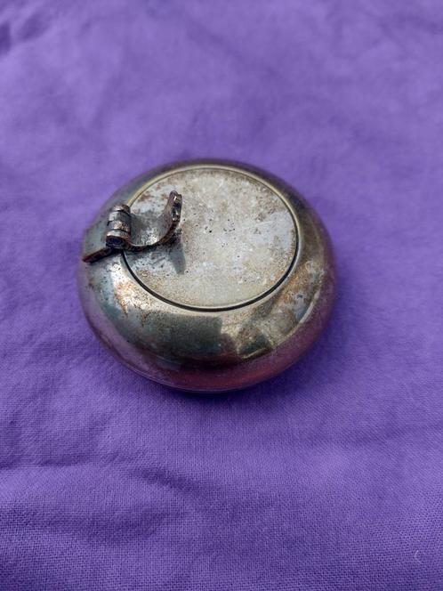 Vintage Metalen Asbak met Deksel, Antiek en Kunst, Antiek | Overige Antiek, Ophalen of Verzenden